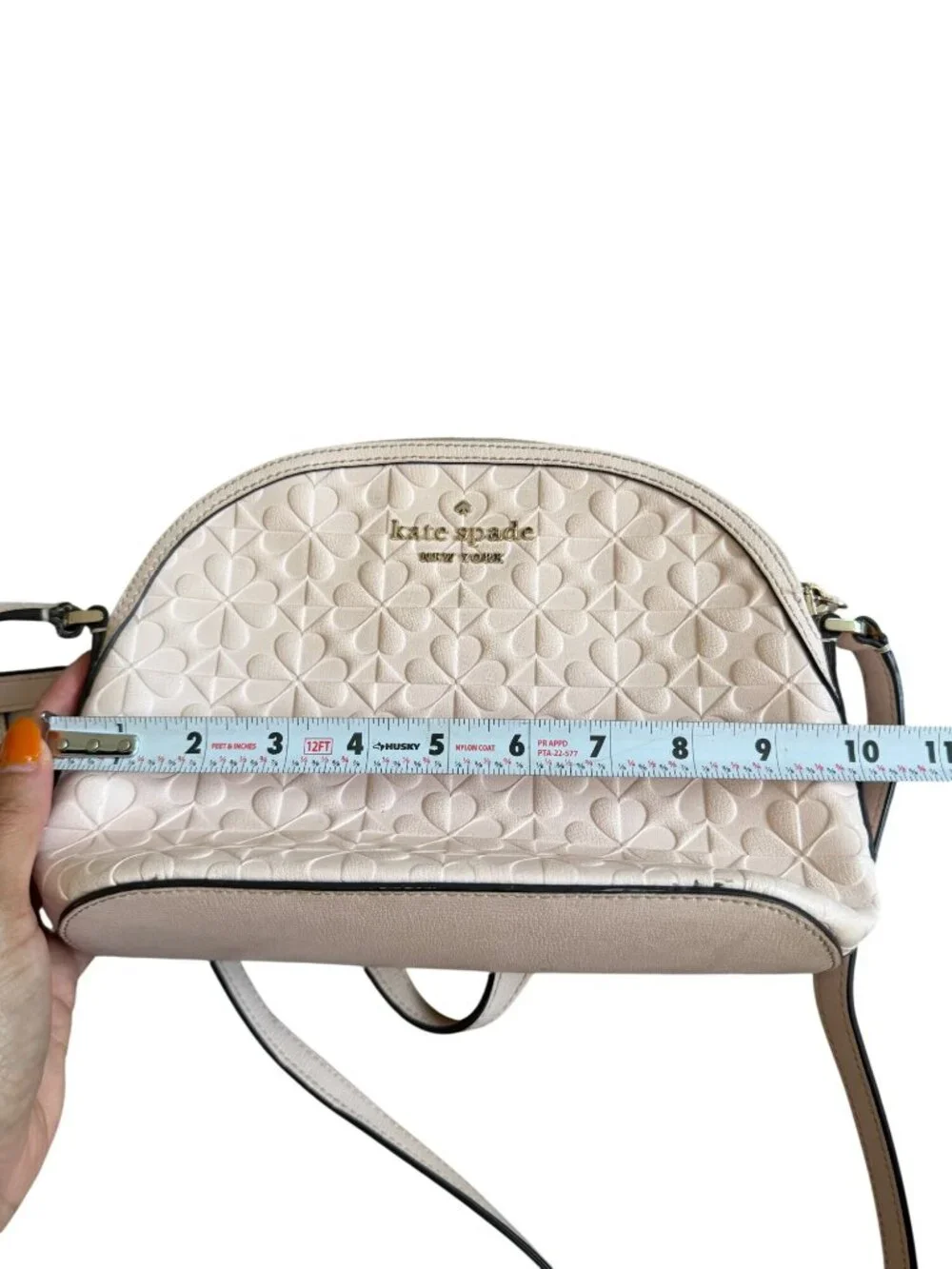 KATE SPADE Light Pink Floral Saffiano Leather Crossbody Bag